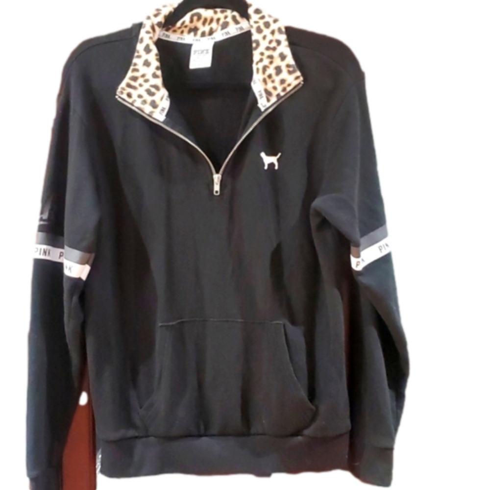 PINK Victoria Secret sweat shirt black size XS/TP